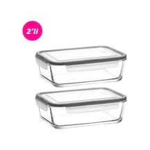 Lav Fresco Cam Saklama Kabı 2li Ekstra Büyük 1750 Ml Lv-frs259 Kdpk0002z Bnd2 Çok Renkli