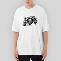 Jeep Off-Road Oversize Beyaz Tişört Beyaz