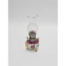 Limoges Antika Porselen Gaz Lambası 021 Beyaz