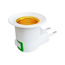 Powermaster Pm-15915 E27 Gece Lambası Duy Fişli Açma/kapama Anahtarlı Priz Tipi 15915 14338