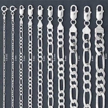 6.30 Mm Gümüş Figaro Zincir - 180 Mikron (510787413)