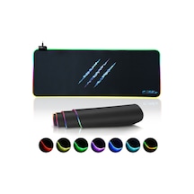 Raptor Xxl 90x40cm Mikrofiber Yüzey Kaydırmaz Kauçuk Zemin 360 Rgb Dikişli Xxl Mousepad - Siyah