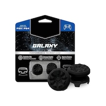 Galaxy Black For Playstation 4 Ps4 And Playstation 5 Ps5 Performance Thumbsticks 1 High-rise, 1 Mid-rise Black