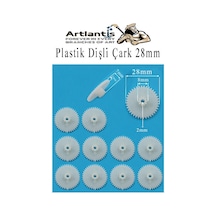 Plastik Dişli Çark 10 Adet 1 Paket Dış Çapı 28 Mm İç Çapı 2 Mm Okul Deney Motor Çarkı Palstik Dişliler