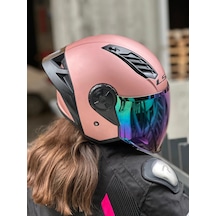 Ls2 Aırflow 2 Rose Gold Kask Gökkuşağı Vizör Spoiler Rose Gold