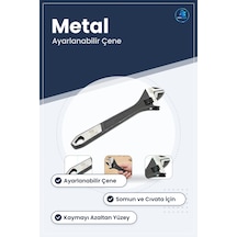 Kurbağacık Anahtar Metal Ayarlanabilir Çene Somun Cıvata Tamir Mo