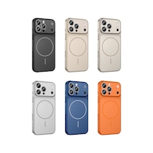 İphone 14 Pro Max Uyumlu İphone 17 Pro Max Görünümlü Magsafe Özellikli Dönüşüm Kılıfı Formen Kapak Gümüş