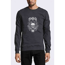 Moonsorrow Varjoina Baskılı Füme Erkek Örme Sweatshirt