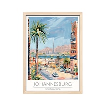 Johannesburg South Afrıca Ahşap Çerçeveli Dekoratif Duvar Tablosu Ahşap 01