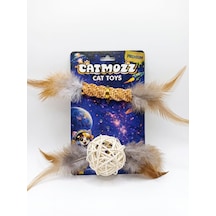 Catmozz Premium Doğal Örgü&bambu Top Oyuncak