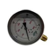 Ø 100 - 0 - 400 Bar 1/2 Gliserinli Alttan Çıkışlı Manometre
