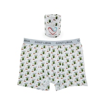 Gost Liria Macha Desenli Erkek Boxer Ekru Gost Liria Macha Desenli Erkek Boxer Ekru