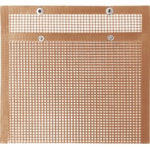 Kangvka Teflon Izgara Ağı Çantası, 27x22cm Büyük Boy, Isıya Dayanıklı, Tekrarlı Kullanımlı, Kapanabilir Düğmeli, Kahverengi Çok Renkli