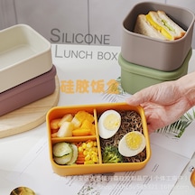 Mikrodalga Fırında Isıtılabilir Silikon Yemek Kabı A-7 Yellow