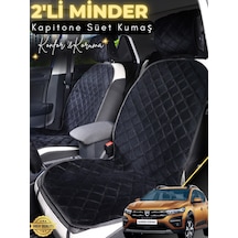 Dacia Sandero 3 Uyumlu 2'li Süet Oto Koltuk Minderi Terletmez Universal Oto Koltuk Kılıfı A2