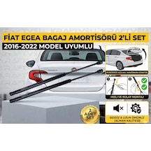 Egea Bagaj Amortisörü 2 Adet Set - 2016-2022 Model Arası Uyumlu - Arka Bagaj Kapağı Amortisörü Siyah