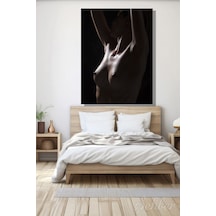 Sanatsal Estetik Nü Kadın Fotoğrafı Dikey Kanvas Tablo Tekli 3973