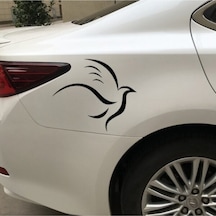 Uçan Kuş Tasarım Oto Sticker Siyah 15 12 Cm