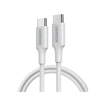 Usb-c 60w 3a Qc Pd Örgülü Hızlı Şarj Kablosu, 1 Metre, Beyaz, 35218 Diger