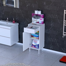 Modilayn Emir 40x88x32,5 Cm 1 Çekmece 1 Kapak 1 Raf 2 Bölme Çok Amaçlı Banyo & Mutfak Dolabı