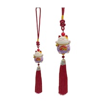 Feng Shui Maneki Neko Şans Kedisi Mor No.1