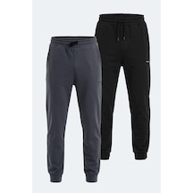 Slazenger Nacıo 2 Li Set Erkek Eşofman Altı Siyah - Antrasit