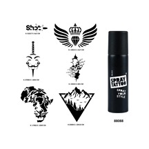 Kanat Spray Tattoo Geçici Dövme Seti Dark Siyah Sprey