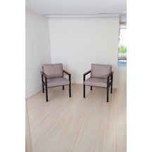 Neokas Bahce Mobilyası, Modern Balkon Mobilyası, Kafe Oturma Takımı, Teras Koltugu, 2 Tekli Koltuk Gri