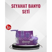 Zengemtx Seyahat Boy Banyo Seti 5 Li Mini Şişe Ve Krem Kutusu Çantalı