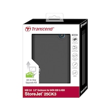 Transcend Ts0Gsj25Ck3 Storejet 25Ck3 Usb 3.0 2.5 İnch Disk Kutusu