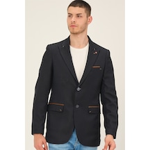C9058 Dewberry Erkek Ceket-desenli Lacivert