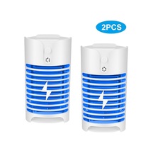 2 Adet Akıllı Işık Kontrollü Elektrikli Sinek Öldürücü Lambası - Ev İçi Sessiz Sivrisinek Kontrol Cihazı Avrupa Standartı