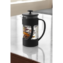 Tasarım Dereceli Termos & Siyah French Press & Siyah Kupa & Alerya Premium Filtre Kahve Seti