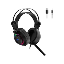 Lecoo HT405 3.5 MM Jack + USB Kablolu RGB Kulak Üstü Gaming Kulaklık
