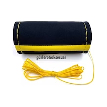 Vw Golf 4 Uyumlu Dikmeli Direksiyon Kılıfı Alkantra Sarı Yüzüklü