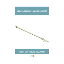 Letsii Dayanıklı Pirinç Kerata Çekecek Uzun Saplı Ayakkabı Çekeceği
