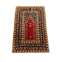El Dokuma Sıfır Bünyan Halısı Seccade 90x135 Kiremit Yün Namazlık