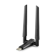 Usb Wıfı Adaptor 2.4ghz&amp 5ghz Aıc8800d Ax1800 Wifi6 Siyah Uax04 Evimdeyokyok