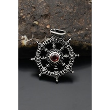 Prestij Gümüş Gemi Dümeni Kolye Ucu 925 Ayar Gümüş