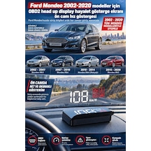 Ford Mondeo 2002-2020 Modeller İçin Obd2 Head Up Display Hayalet Gösterge Ekranı Ön Cam Hız Göstergesi