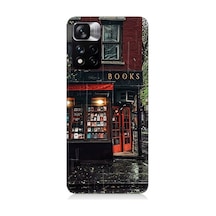 Xiaomi Redmi Note 11 Pro Uyumlu Köşedeki Kitabevi Desenli Silikon Kılıf