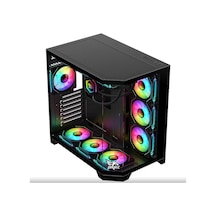 Gameagle Edge Black 850w 80+plus Bronz Psu +7 Argb Fanlı Gaming Siyah Akvaryum Atx Oyuncu Kasası