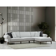 London Sırt Mekanizmalı Köşe Takım + Berjer - Ares Beyaz/antrasit