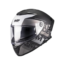 Mt Helmets Thunder 4 Sv Waves B2 Kapalı Kask Siyah - Beyaz