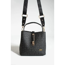 Just Polo Jp Polo Kadın 4 Bölmeli Lüks El & Omuz Çantası Shoulder Bag Ebat: 25x25 Cm Siyah