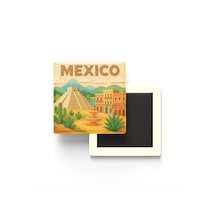 9x9 Cm Buzdolap Magnetleri - Meksika - Mexico - 2'li Pul Ve Paper Seti