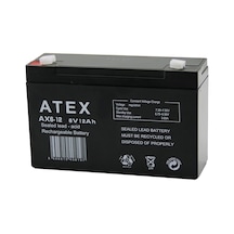 Atex Ax6-12 Akü Amper 6v-12ah İnce