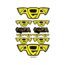 Altın Elbilesi Adam Aea Tasarımlı Sponsor Ekipman Kask Motorsiklet Sticker Seti 01
