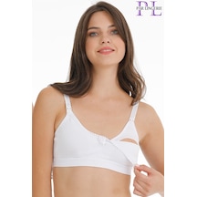 Parlingerie Hamile Emzirme Sütyeni Dantelli Kapsız Beyaz