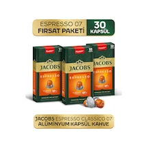 Jacobs Espresso 7 Classico Nespresso Uyumlu Alüminyum Kapsül Kahve 3 x 10'lu